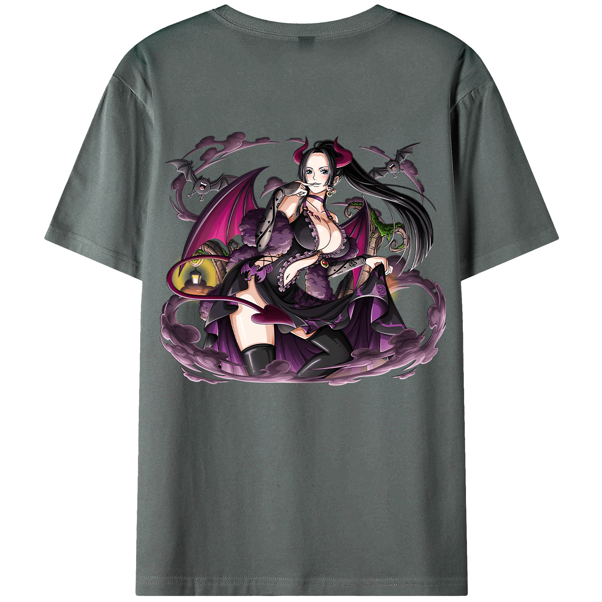 （画像用） ワンピース ボア・ハンコック ONE PIECE Boa·Hancock 綿100％半袖Tシャツ（背面プリント）
